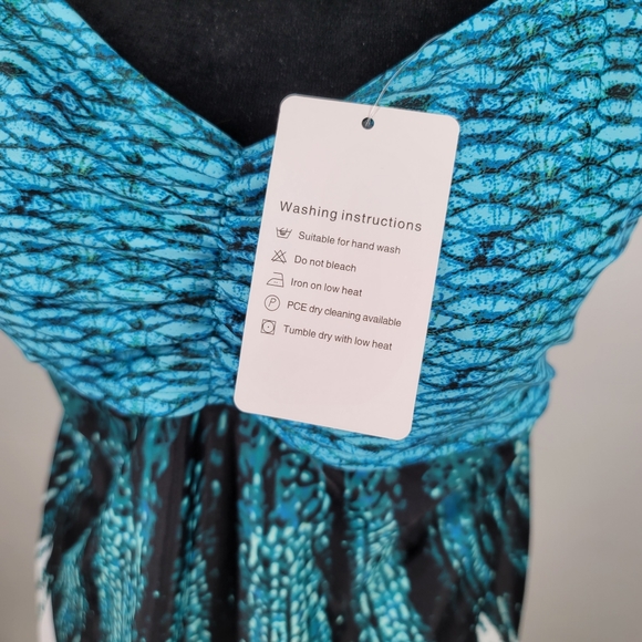 Mermaid Themed Tankini Swim Top Sz 2XL - Picture 5 of 12